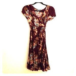 Floral wrap dress
